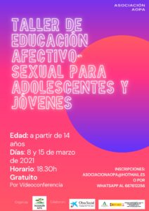 TALLER DE EDUCACION AFECTIVO SEXUAL PARA ADOLESCENTES y JOVENES
